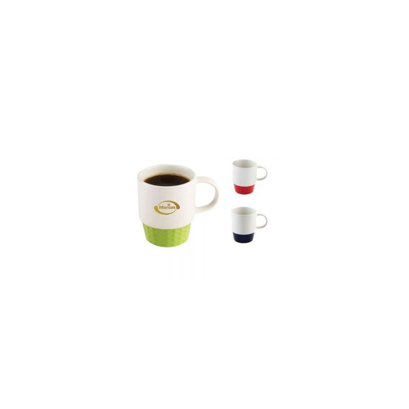 TAZA BICOLOR 12 OZ ANTIBES A2225 ROJO