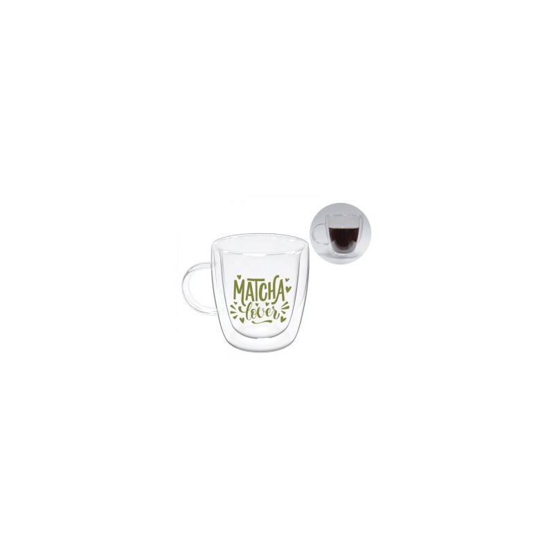 TAZA DE VIDRIO DE DOBLE PARED 8.5 OZ ZAZIL A2924 TRANSPARENTE