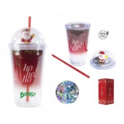 VASO DE PLÁSTICO DOBLE PARED KLAUS A2964 ROJO