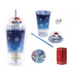 VASO DE PLÁSTICO DOBLE PARED CHRIS A2965 AZUL